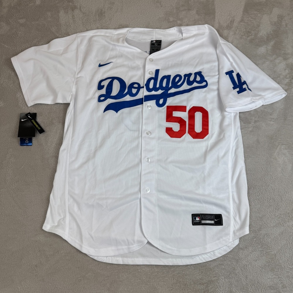 NWT Nike Los Angeles Dodger MLB Mookie Betts Jersey Mens 52 White Standard Fit